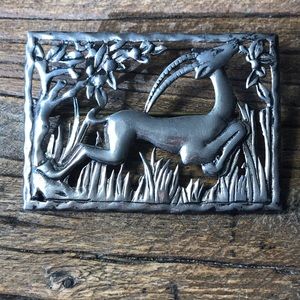 Jumping Gazelle Brooch